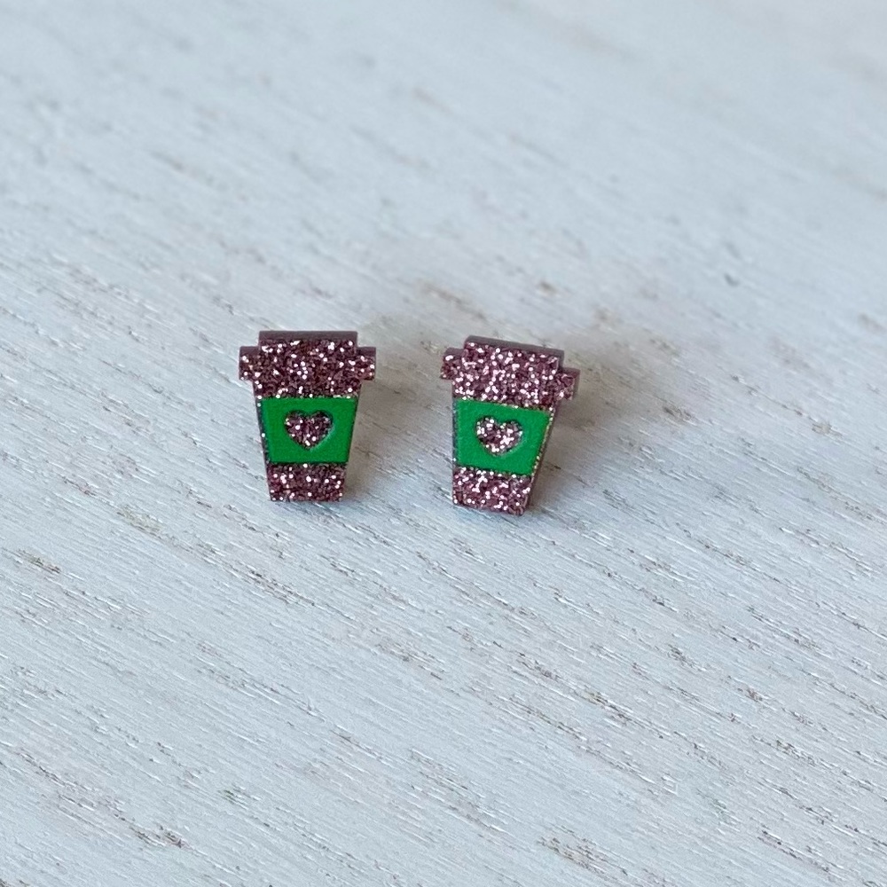 New Acrylic Coffee earrings